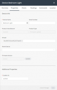 Upload firmware on a device