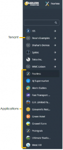Tenants and apps list